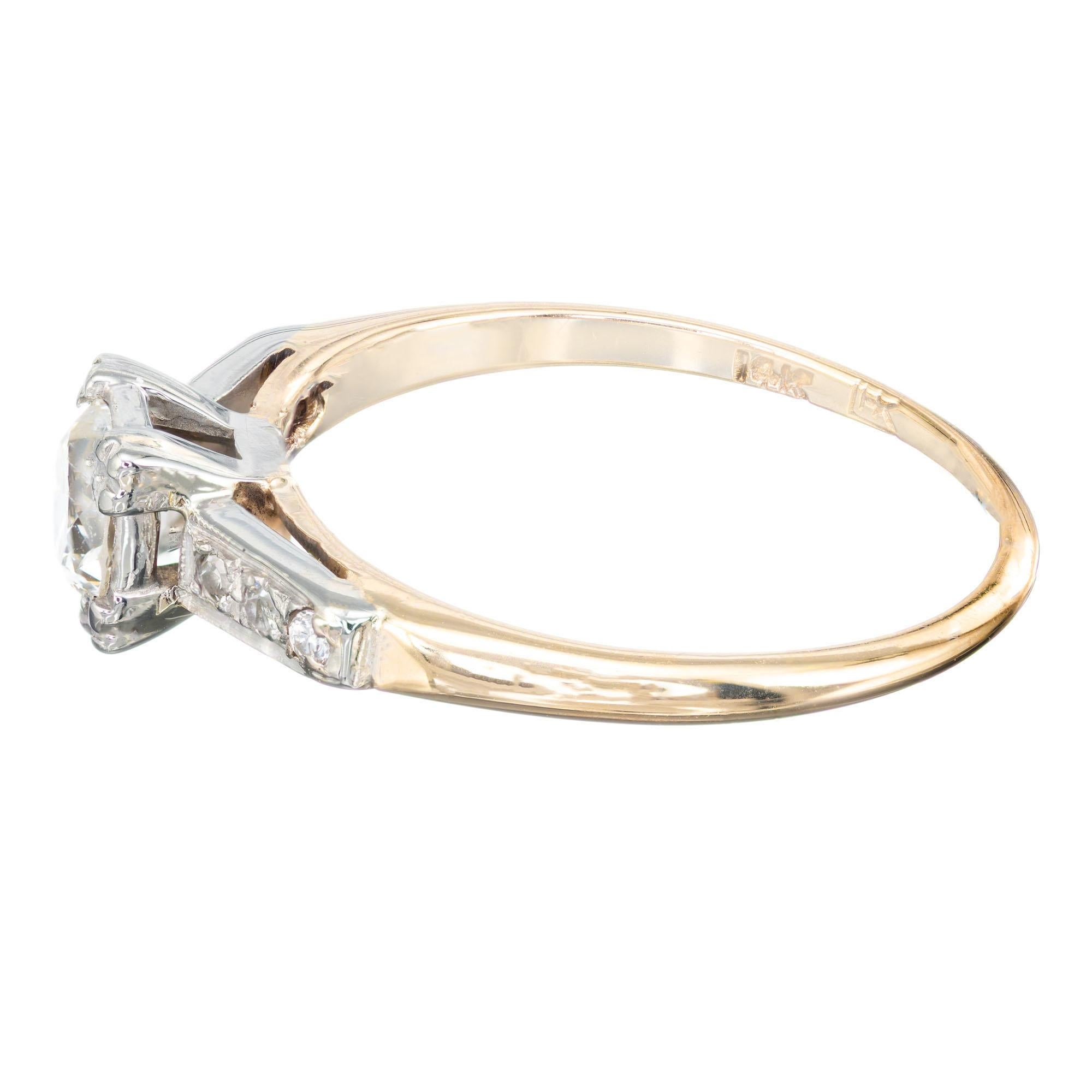 37 Karat Verlobungsring mit alteuropäischem Diamant im Art déco-Stil (Alteuropäischer Schliff) im Angebot