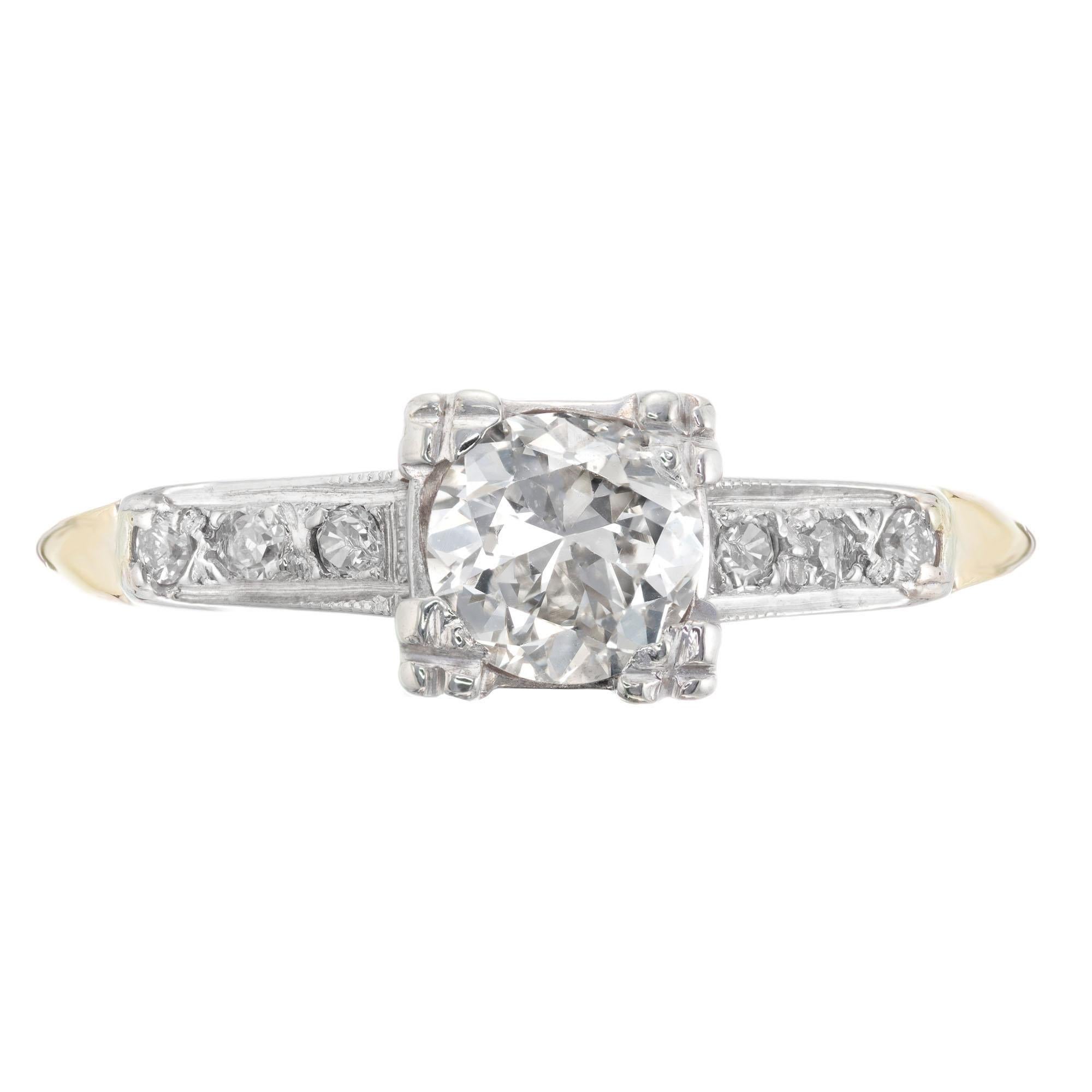 37 Karat Verlobungsring mit alteuropäischem Diamant im Art déco-Stil im Angebot 1