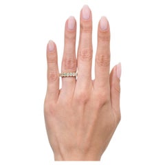 3.7 Carat Oval Band Brilliant White 18K White Gold Quiet Power Collector-Grade