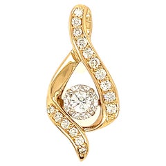 .37 Carat Total Weight Diamond Cluster Pendant in 14 Karat Gold