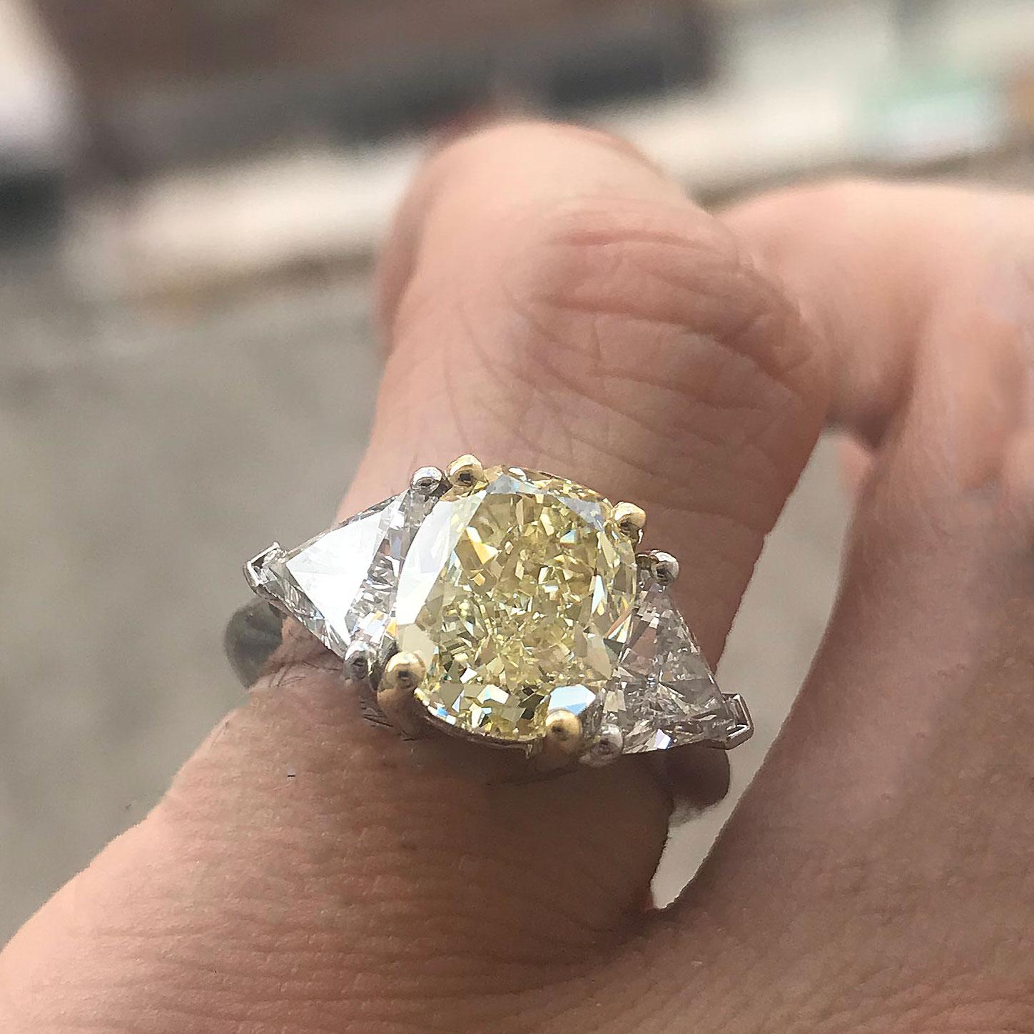 3.7 carat oval diamond ring