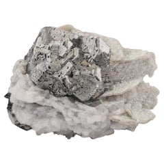 37 grammi di rari cristalli di cassiterite metallica su albite e apatite dal Pakistan