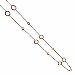 37 Inch Long 18K Rose Gold Blvgari Bvlgari Necklace