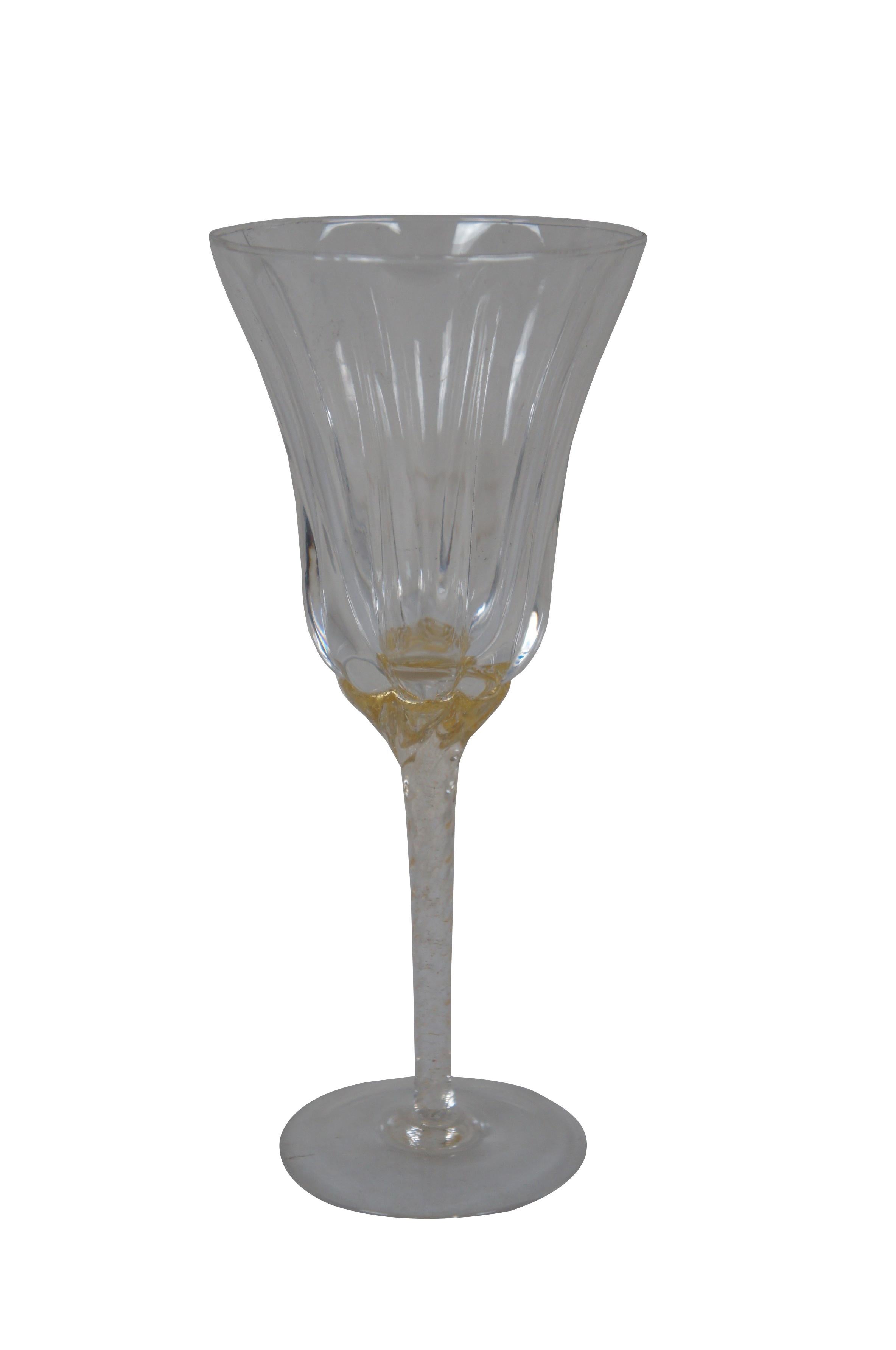 37 Bicchieri da cocktail con stelo ritorto in oro veneziano italiano In condizioni buone in vendita a Dayton, OH