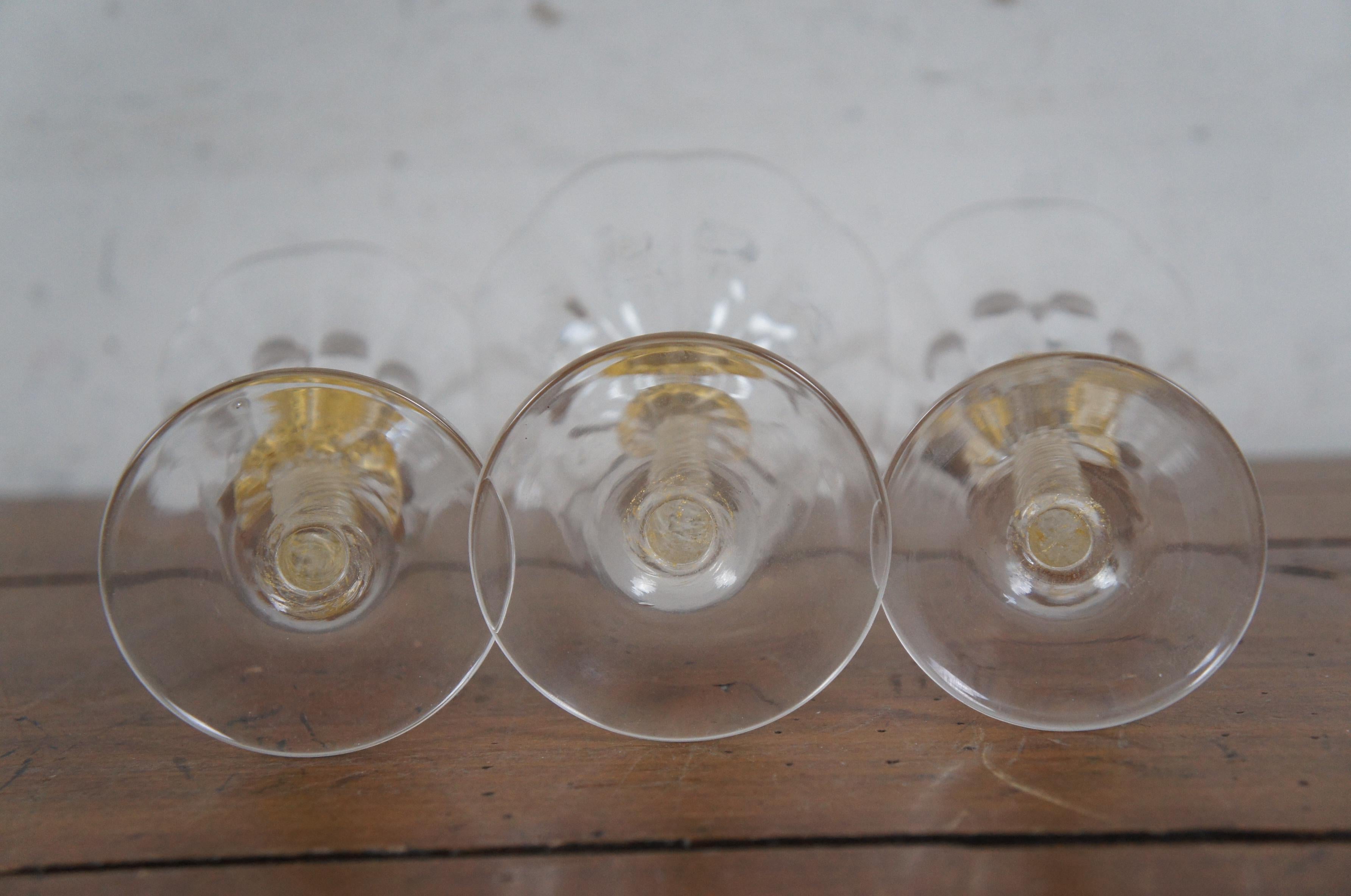 37 Bicchieri da cocktail con stelo ritorto in oro veneziano italiano in vendita 4