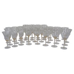 37 Copas de cóctel de vino con tallo retorcido y escamas de oro veneciano italiano