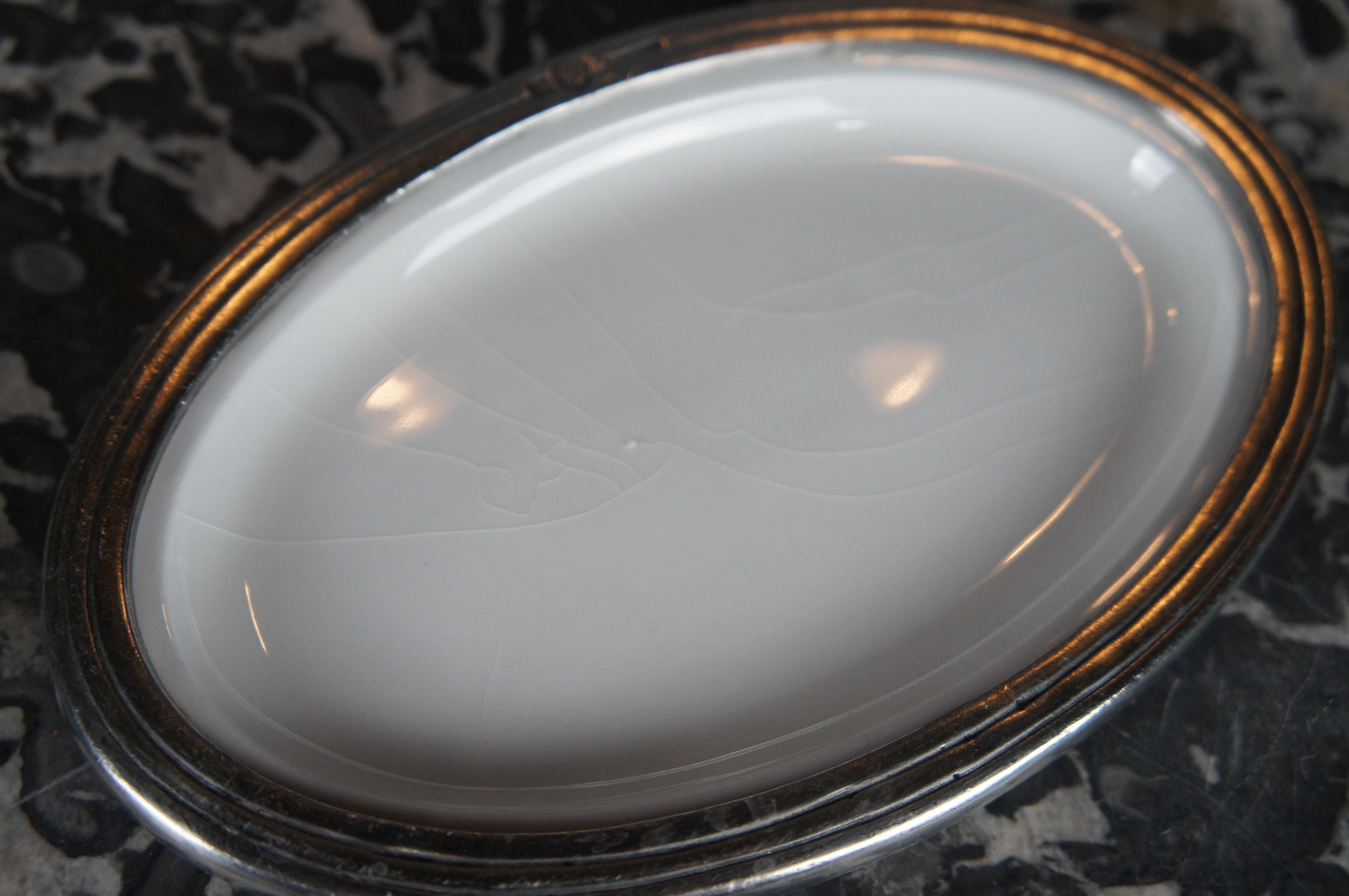 37 Pc Arte Italica Marinoni Tuscan Pewter & Porcelain Dinnerware Place Settings For Sale 4
