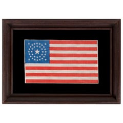 37 Star Antique American Flag with Stars in a Double-Wreath Pattern, 1867-1876