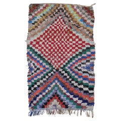 3’7” x 5’9” Bou 02 Multicolor Handmade Moroccan Cotton/Wool Boucherouite Rug