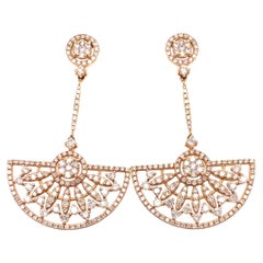 3.70 Carat Diamond Dangling Earrings