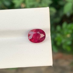 3.70 Carat Gorgeous Faceted Rubellite Tourmaline Oval Shape Gem For Ring