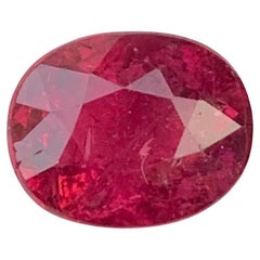 3,70 Quilates Preciosa Turmalina Rubelita Facetada Gema Ovalada Para Anillo