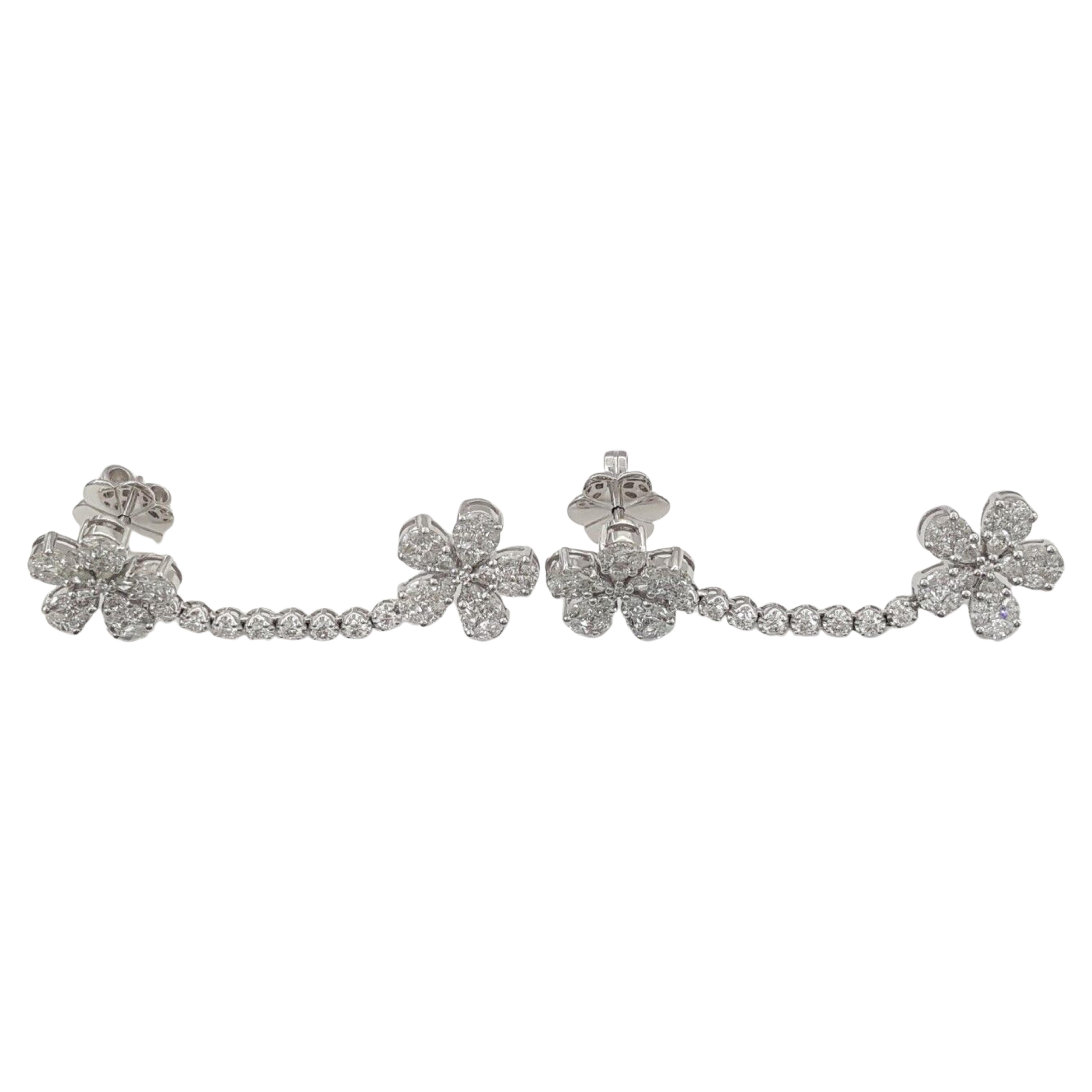 Diamantring mit 3,70 Karat Marquise-, Birnen-, Prinzessinnen- und rundem Brillantschliff (Moderne) im Angebot