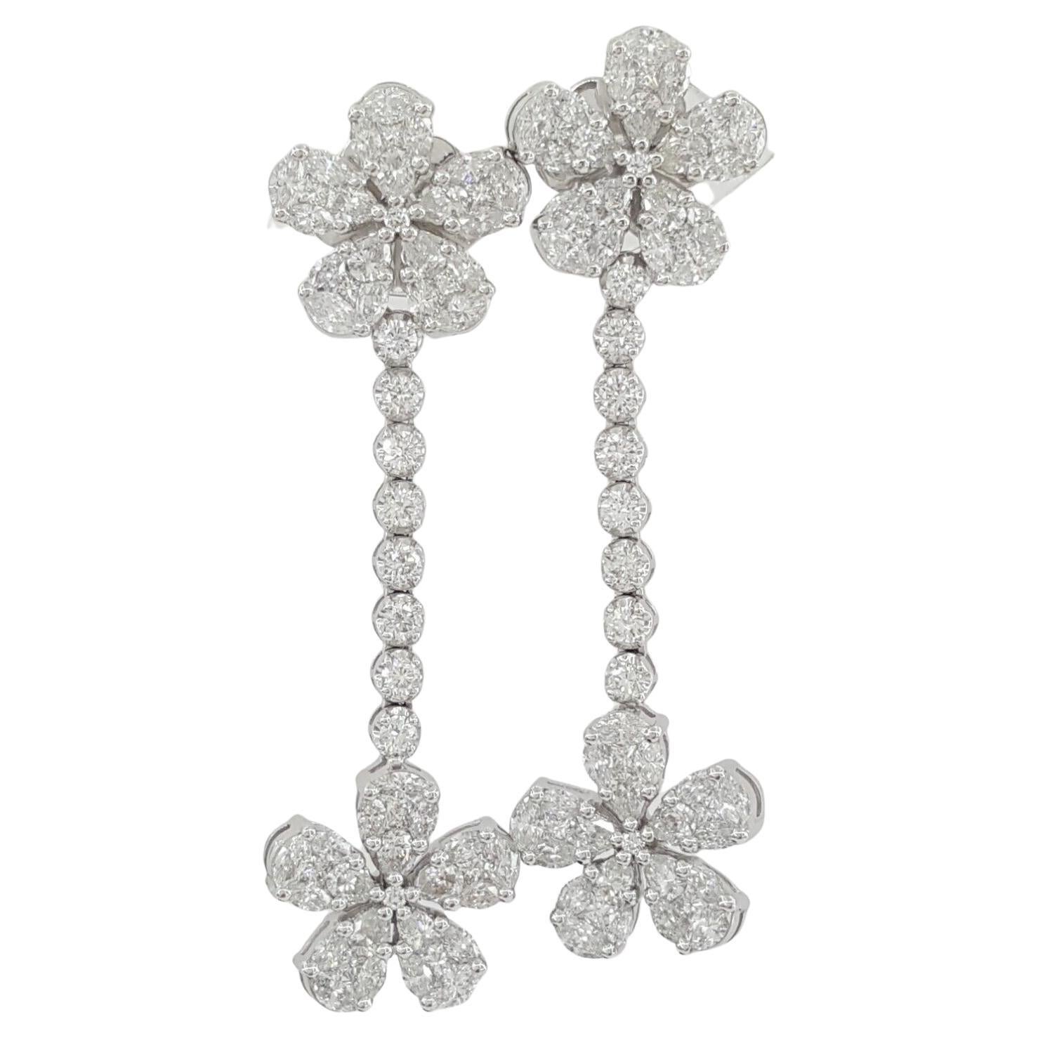 Diamantring mit 3,70 Karat Marquise-, Birnen-, Prinzessinnen- und rundem Brillantschliff im Zustand „Neu“ im Angebot in Chicago, IL