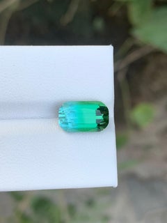 3,70 carati di tormalina bicolore naturale sfusa con taglio a cuscino