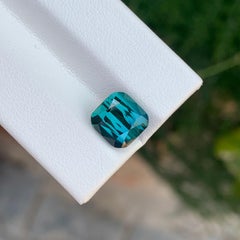 3.70 Carat Natural Loose Green Blue Tourmaline Cushion Shape Gemstone