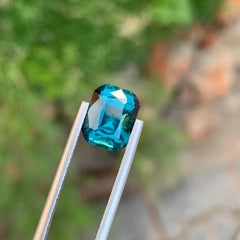 3.70 Carat Natural Loose Ink Blue Tourmaline Cushion Shape Gem For Jewellery