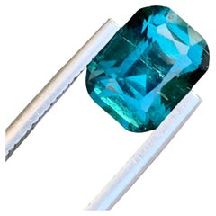 3.70 quilates de turmalina azul tinta natural suelta en forma de cojín para joyería