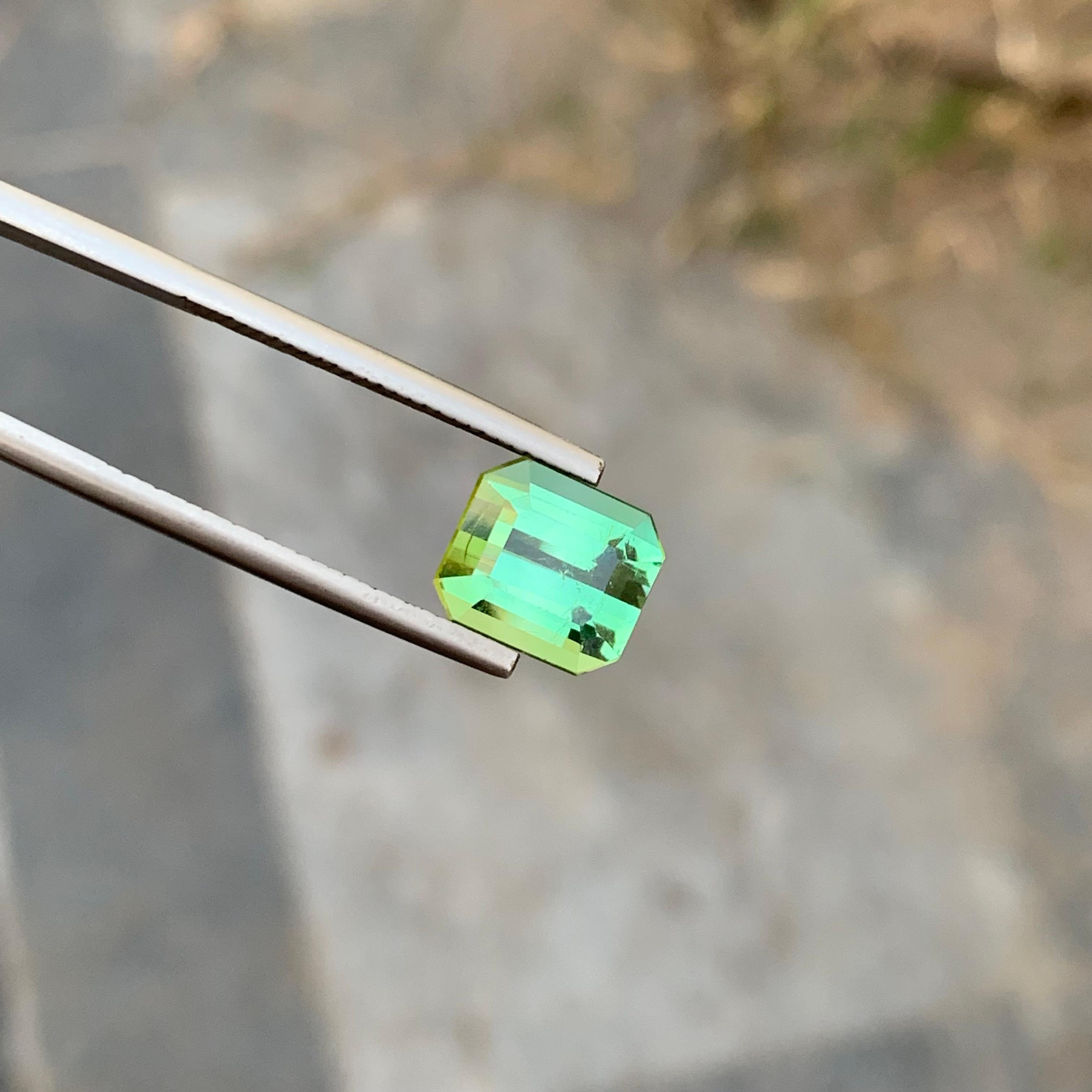 3.70 Carat Natural Loose Mint Green Tourmaline Emerald Gem For Jewellery Making  For Sale 3