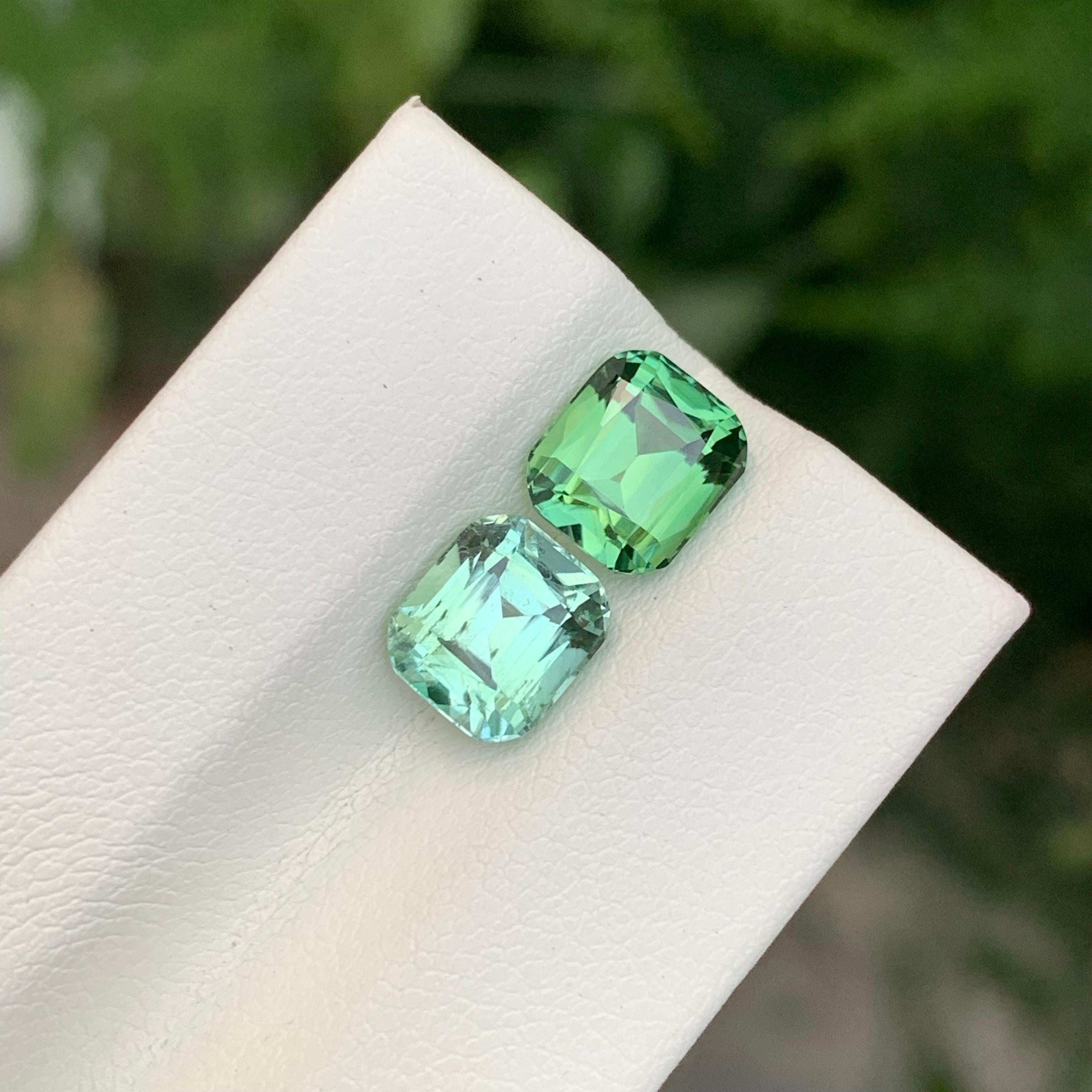 3.70 Carat Natural Loose Reverse Pair Tourmaline Cushion Shape Gemstone (pierre précieuse en forme de coussin) Neuf - En vente à Peshawar, PK
