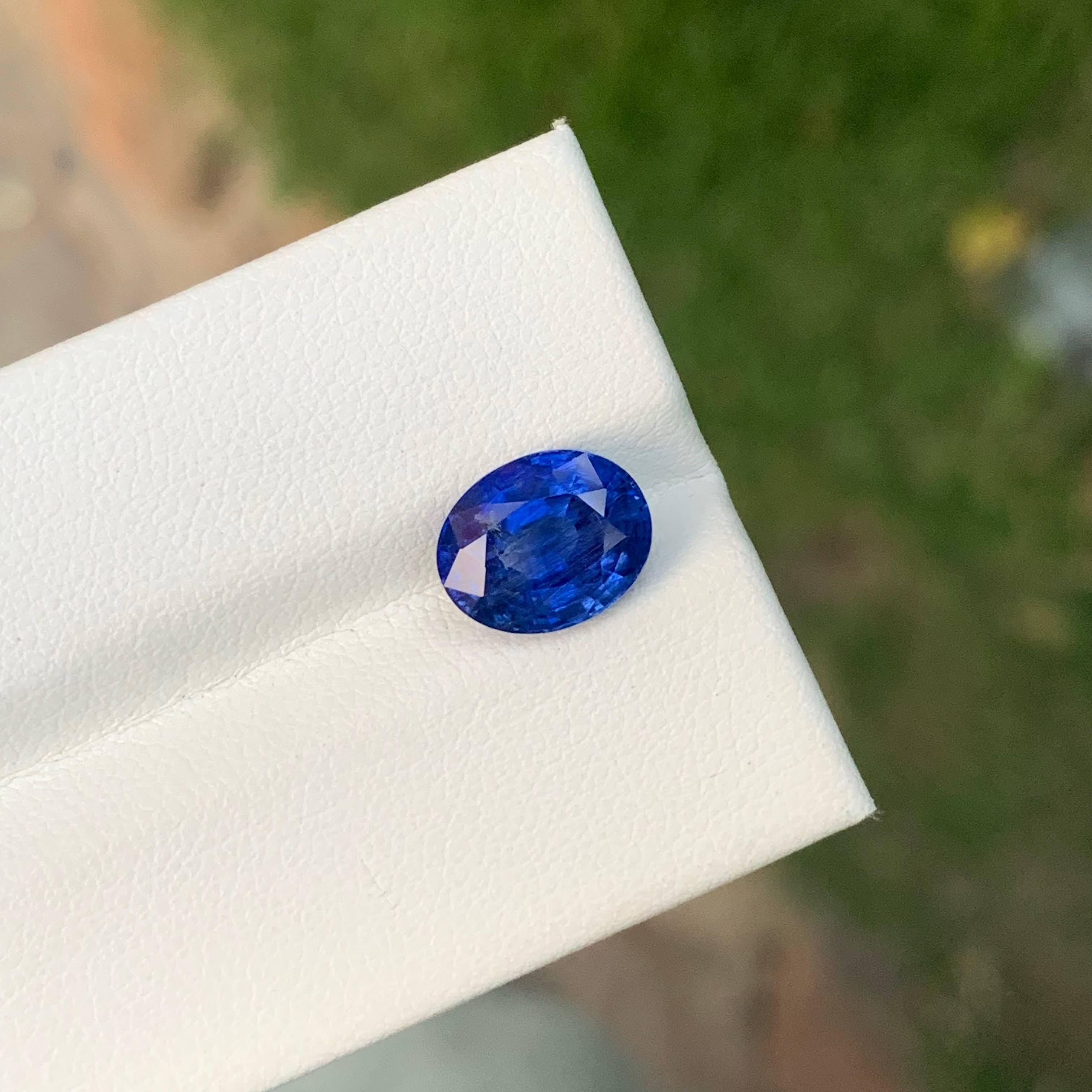 3,70 Karat Natürlicher Loser Weicher Blauer Saphir Stein Oval Schliff Sri Lanka Edelstein im Angebot 4