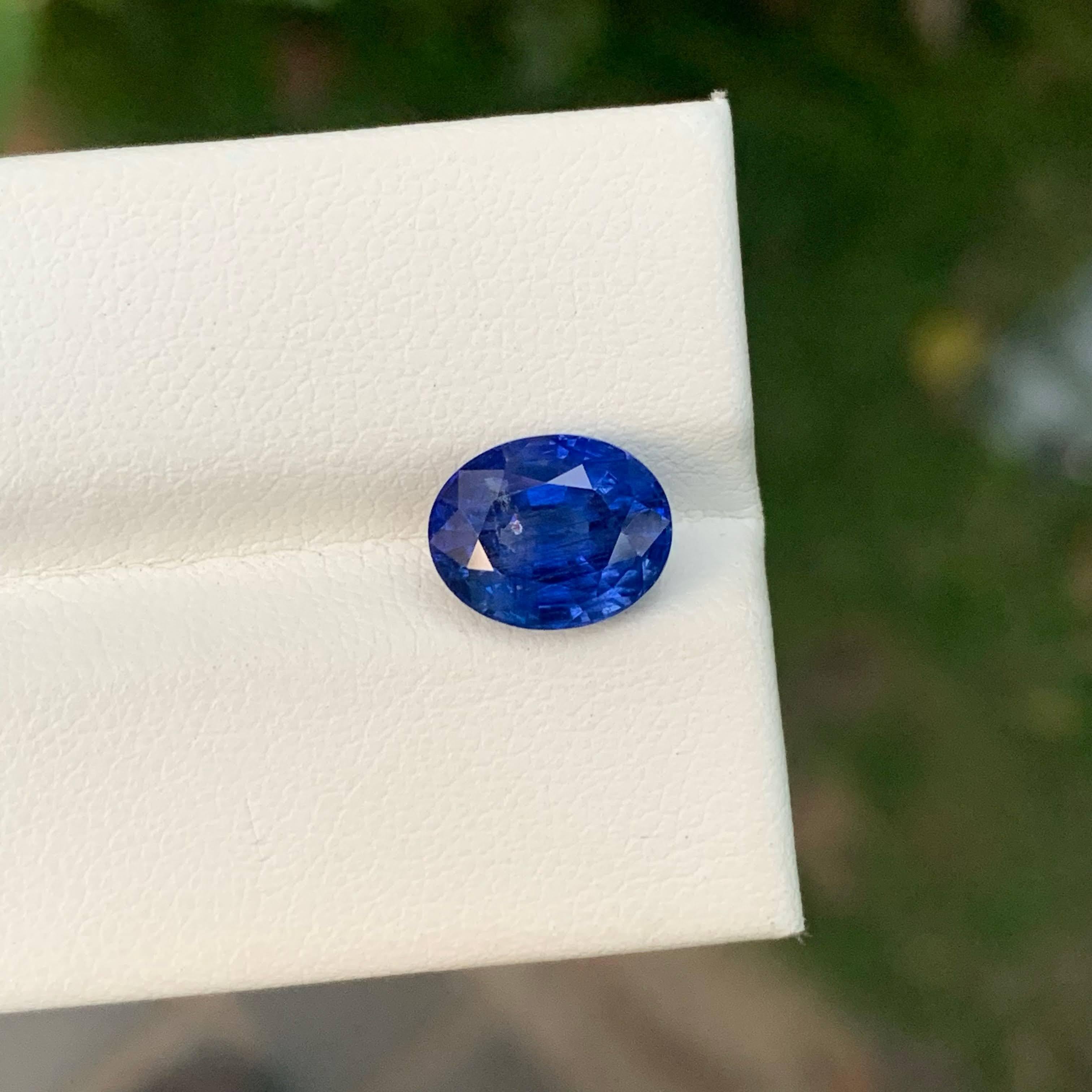 3,70 Karat Natürlicher Loser Weicher Blauer Saphir Stein Oval Schliff Sri Lanka Edelstein im Angebot 3