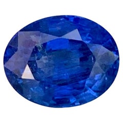 3,70 Karat Natürlicher Loser Weicher Blauer Saphir Stein Oval Schliff Sri Lanka Edelstein