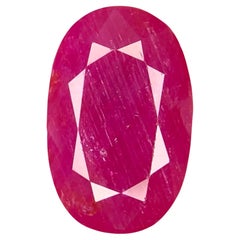 3.70 Carat Natural Pink Ruby, Oval Cut Unheated Loose Gemstone from Mozambique