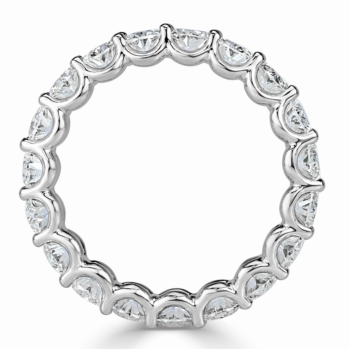 Mark Broumand 3.70 Carat Oval Cut Diamond Eternity Band  In New Condition For Sale In Los Angeles, CA