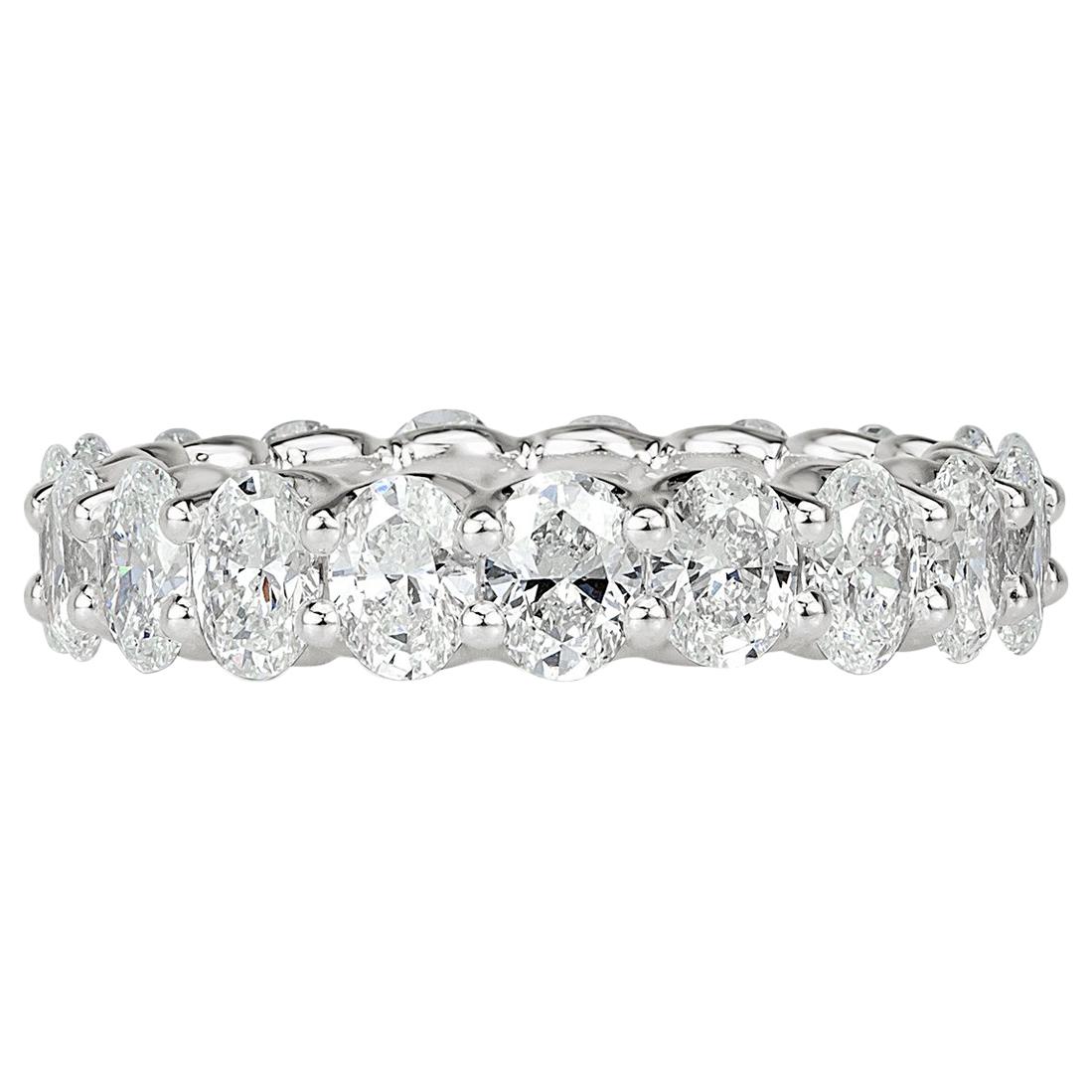 Mark Broumand 3.70 Carat Oval Cut Diamond Eternity Band in Platinum