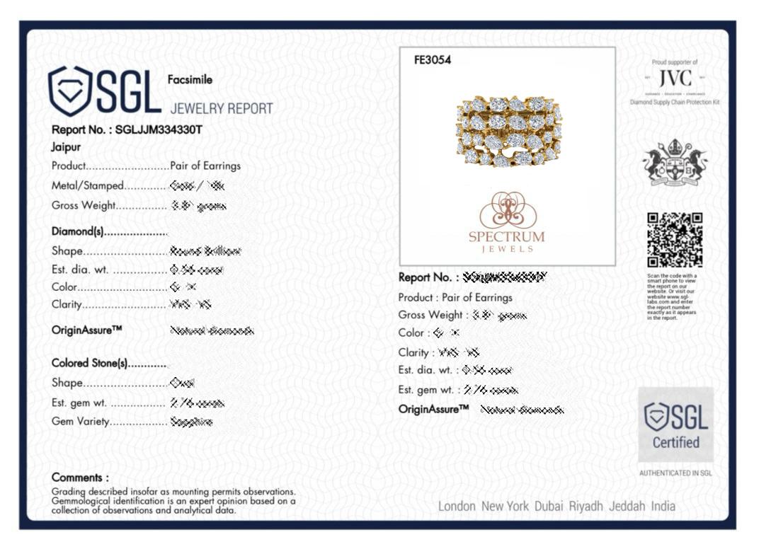 Oval Cut 3.70 Carat SI Clarity HI Color Multi Shape Diamond Yellow Gold Cocktail Ring For Sale