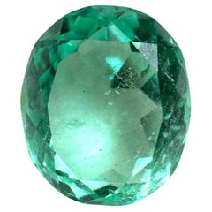 Pierre de naissance de mai, émeraude colombienne verte ovale de 3,70 carats de pureté VS