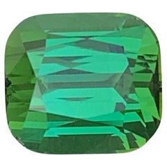 3.70 Carats Gorgeous Clean Loose Green Tourmaline Lagoon Shade Cushion Shape