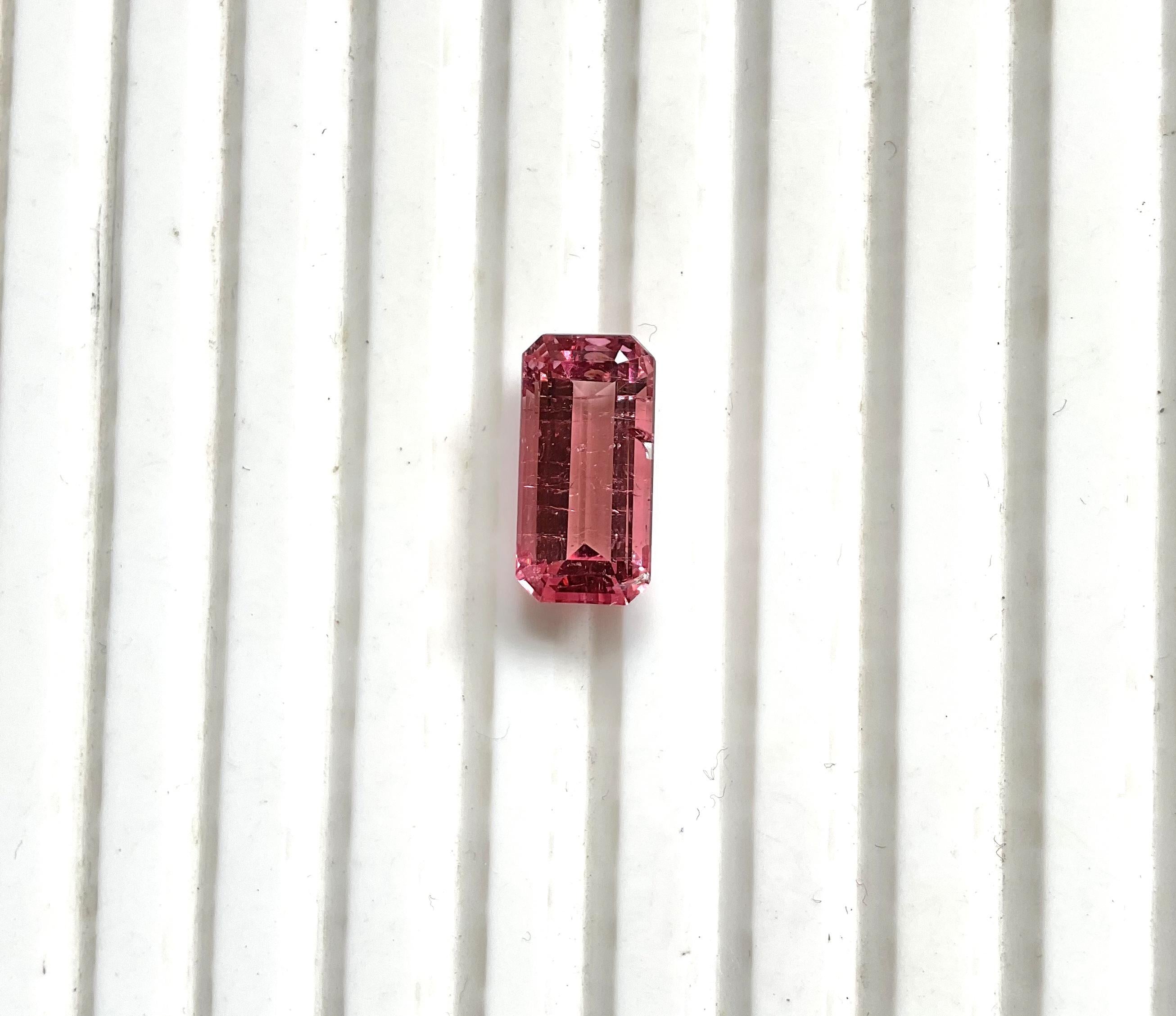 3.70 Carats Pink Tourmaline Octa Faceted Cut stone Top Quality Natural gemstone

Gemstone - Tourmaline
Weight - 3.70 Carats
Shape - octagon
Size -  13x6.5x5 MM
Pieces - 1