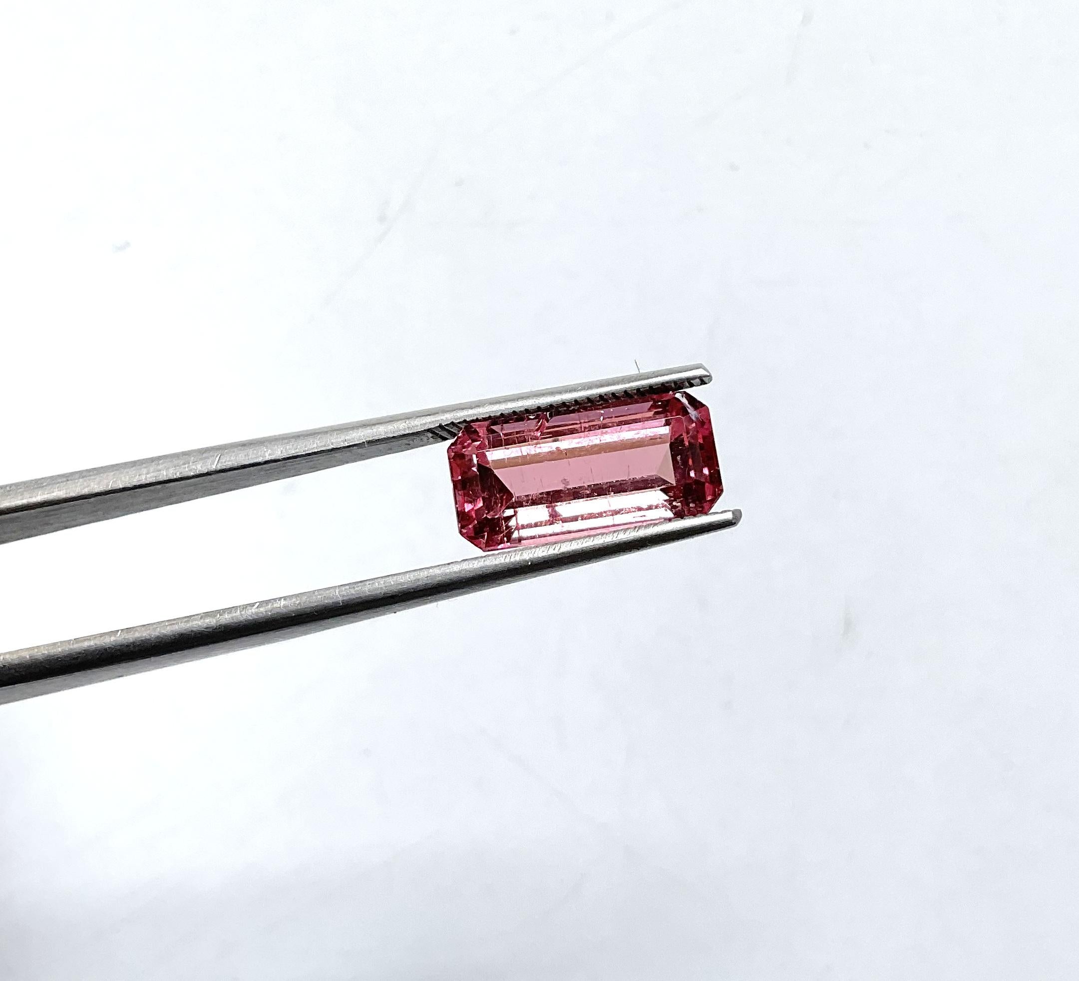 3.70 Carats Pink Tourmaline Octa Faceted Cut stone Top Quality Natural gemstone For Sale 1