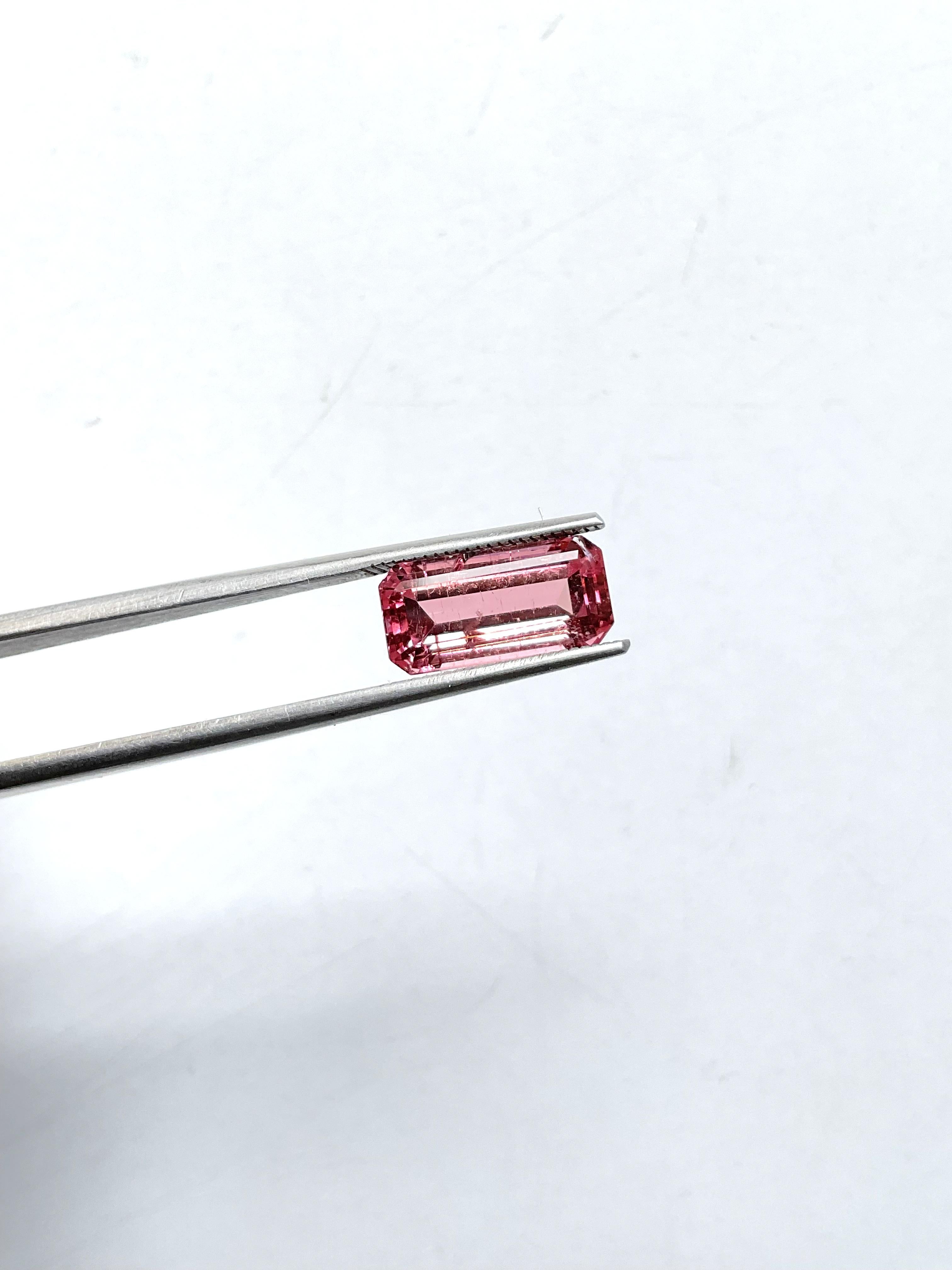 3.70 Carats Pink Tourmaline Octa Faceted Cut stone Top Quality Natural gemstone For Sale 2
