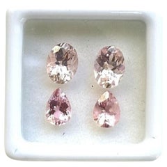 3.70 Carats Pink Tourmaline Pairs, Babypink Tourmaline Ovals and Pear Gemstones