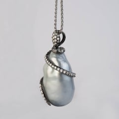 37.13 Carat Baroque Australian Pearl, Valadier Snake Pearl Pendant Necklace