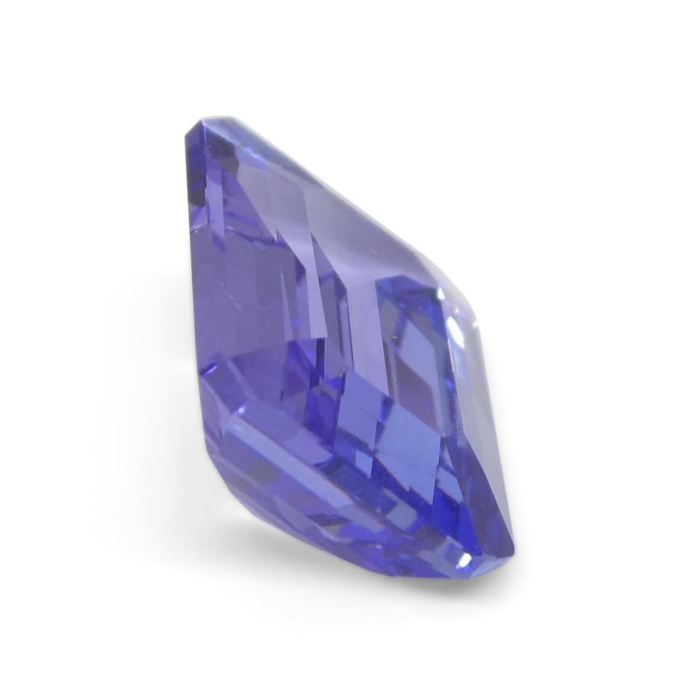 3.71ct Emerald Cut Violet Blue Tanzanite from Tanzania (Tanzanie) en vente 5