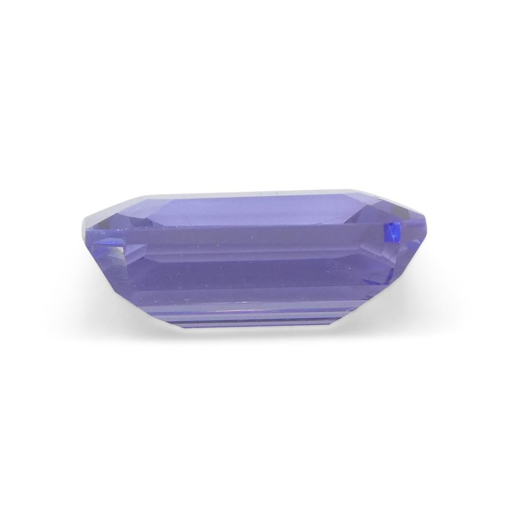 3.71ct Emerald Cut Violet Blue Tanzanite from Tanzania (Tanzanie) en vente 6