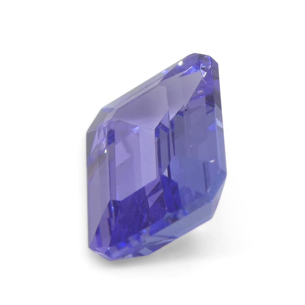 3.71ct Emerald Cut Violet Blue Tanzanite from Tanzania (Tanzanie) en vente 7
