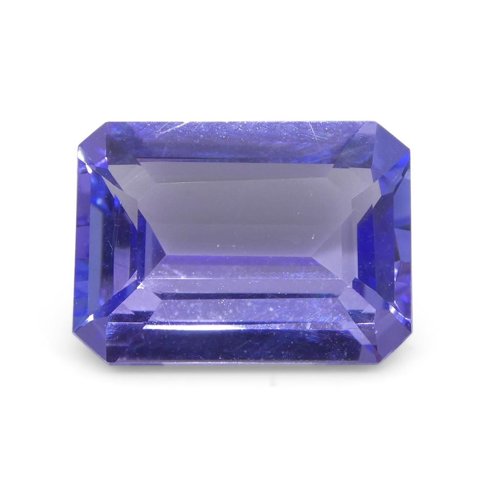 3.71ct Emerald Cut Violet Blue Tanzanite from Tanzania (Tanzanie) en vente 3
