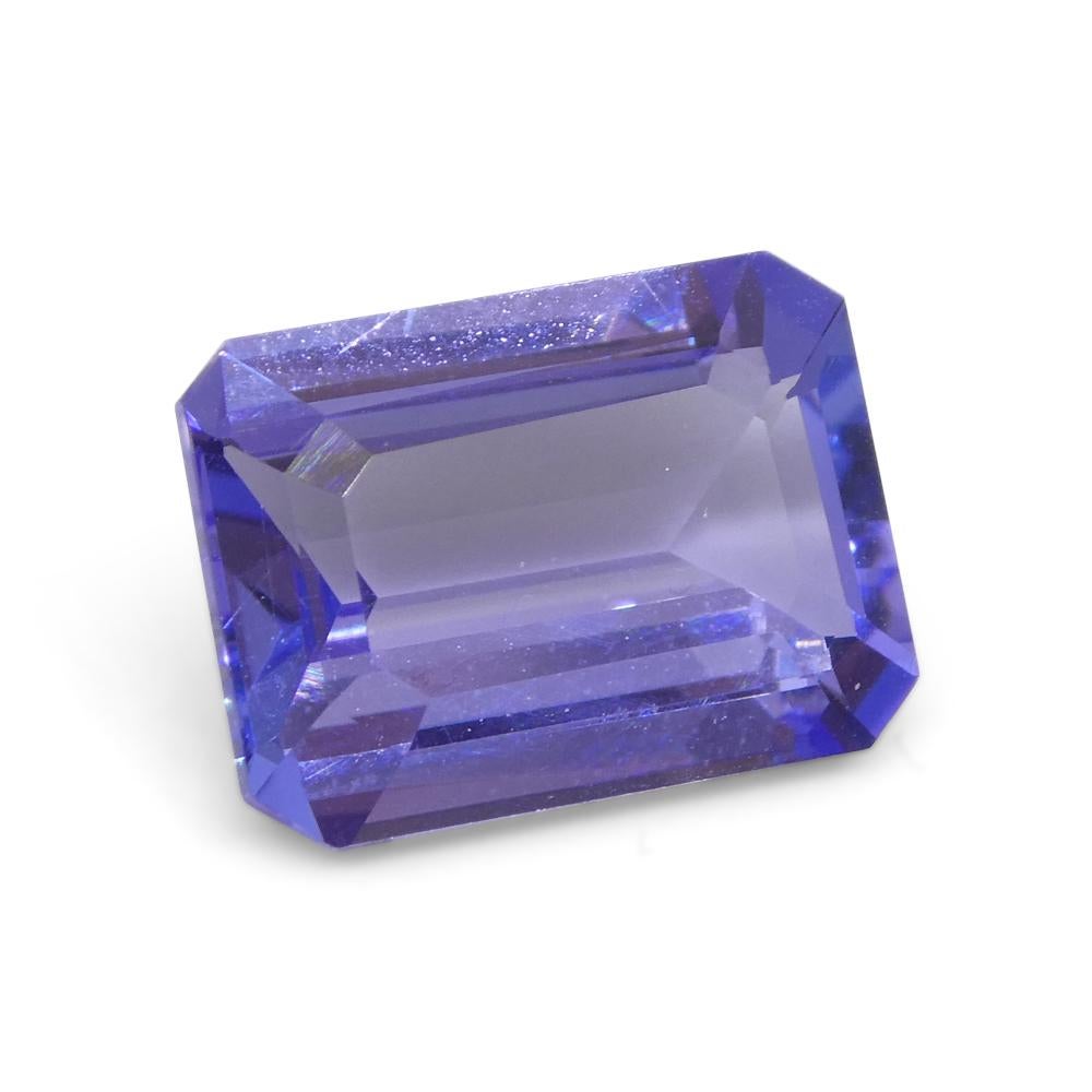3.71ct Emerald Cut Violet Blue Tanzanite from Tanzania (Tanzanie) en vente 4