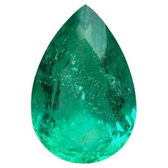 Esmeralda colombiana transparente de 3,72 quilates - Lágrima talla pera Piedra de nacimiento de mayo