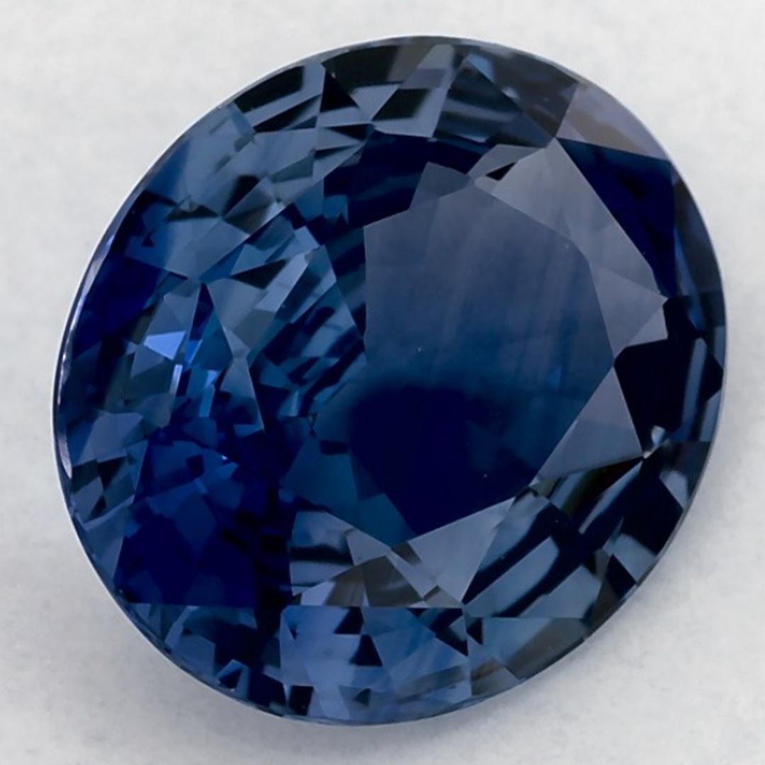 3.72 Karat Blauer Saphir Oval Loser Edelstein (Ovalschliff) im Angebot