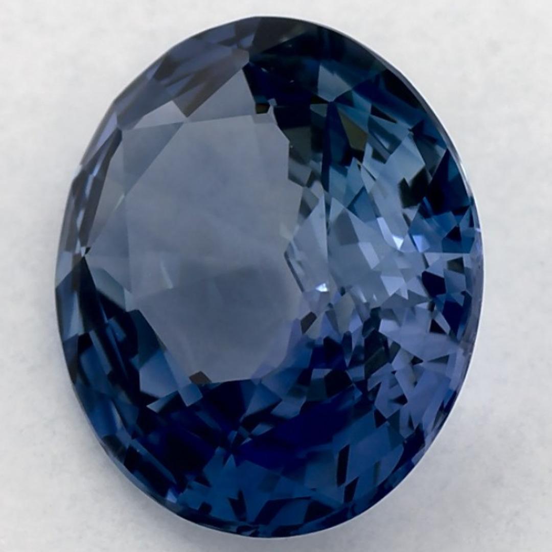 3.72 Karat Blauer Saphir Oval Loser Edelstein Damen im Angebot
