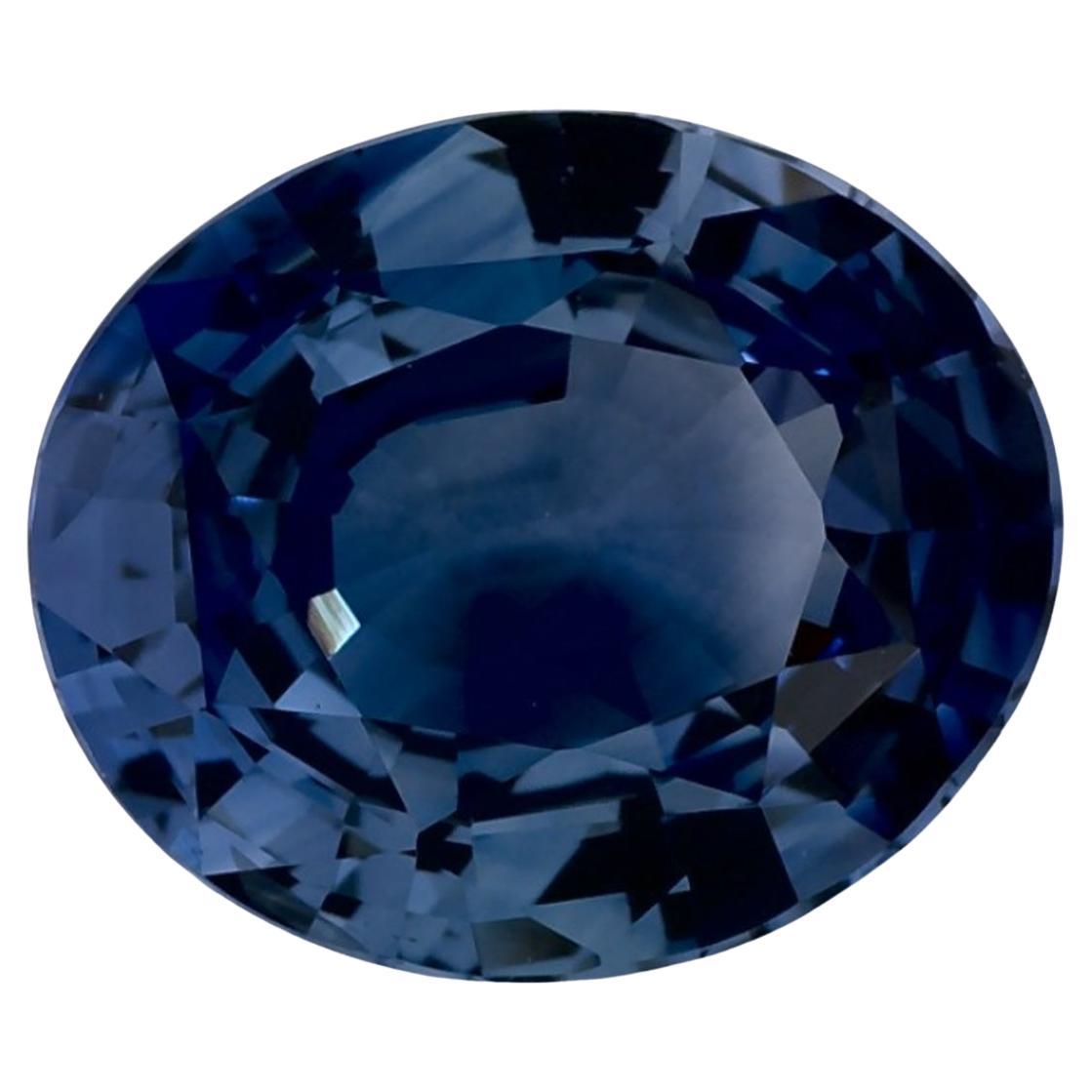 3.72 carati di zaffiro blu ovale sfuso