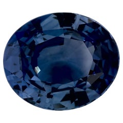 3.72 Ct Blue Sapphire Oval Loose Gemstone