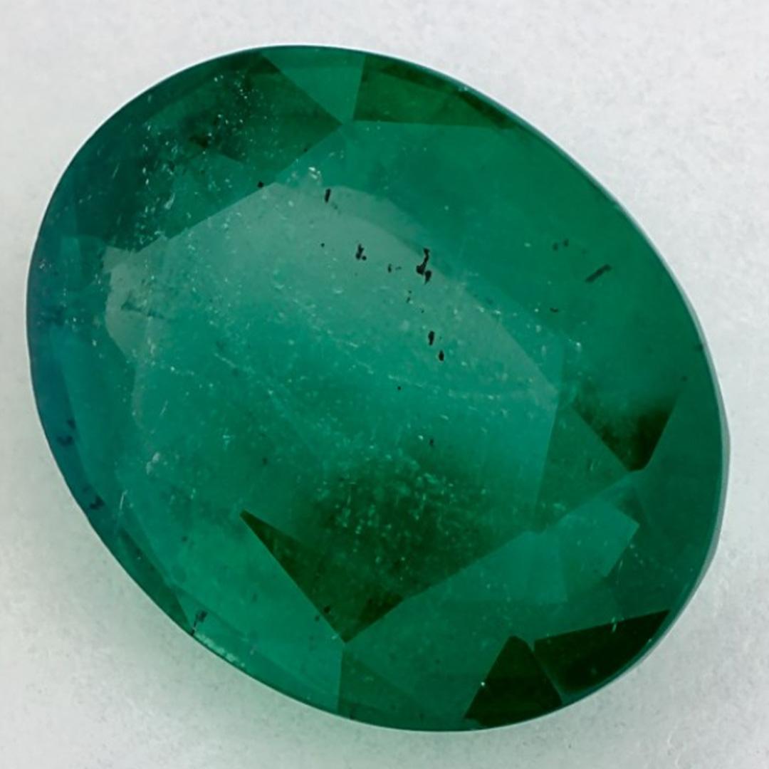 Oval Cut 3.72 Ct Emerald Oval Loose Gemstone For Sale
