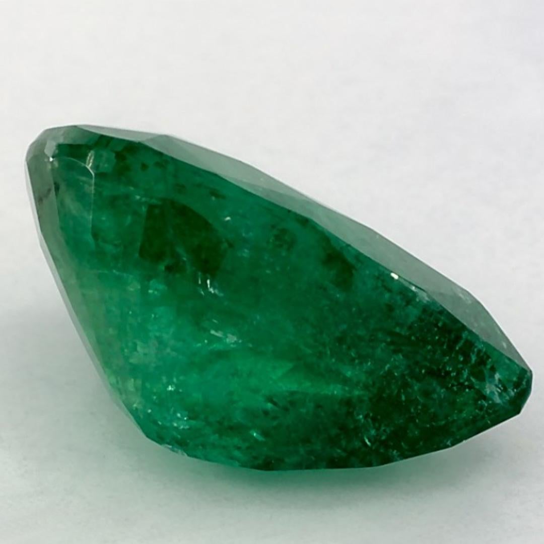3.72 Ct Emerald Pear Loose Gemstone In New Condition For Sale In Fort Lee, NJ